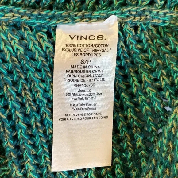 Vince Women's Marled Knit Crochet Button Long Sleeve Cardigan Sweater Size S - Picture 9 of 14